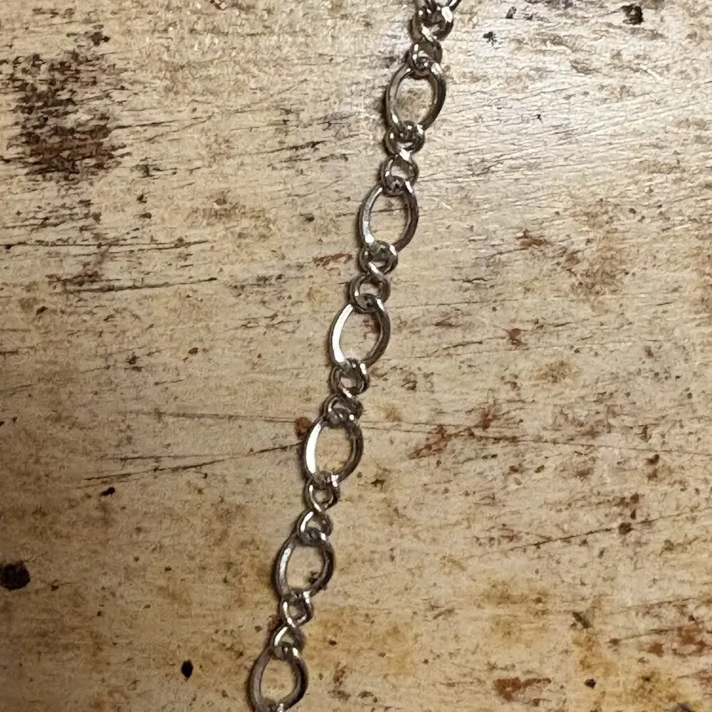 Sterling Silver and Lapis Necklace Ornate Design on Sterling Silver Chain 18 In
